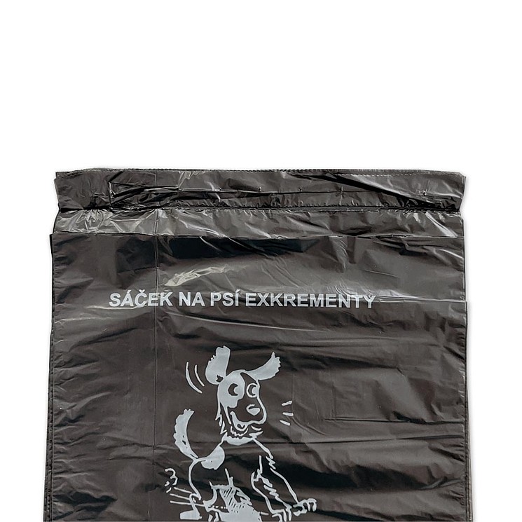 Vrecká na psie exkrementy ČIERNE 20 x 28 cm - blok 50 ks