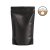 Sáčky Doypack, 250g, KRAFT/HB-PET/PE, ČERNÉ S VENTILEM, 100 ks / bal