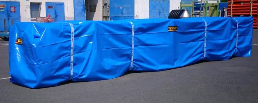 Krycí igelitový 3D pytel MODRÝ - 670 x 125 x 115 cm