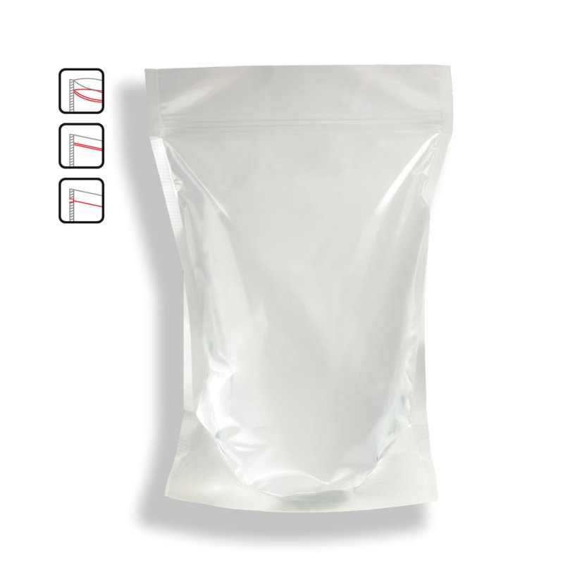 Sáčky Doypack, 250ml, TRANSPARENT PET/PE, 100 ks / bal