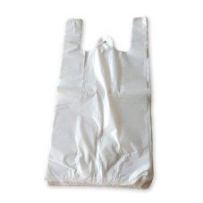 Mikrotenová taška trhacia BIELA PEVNÁ - 15 kg - 40 x 60 cm - blok 100 ks