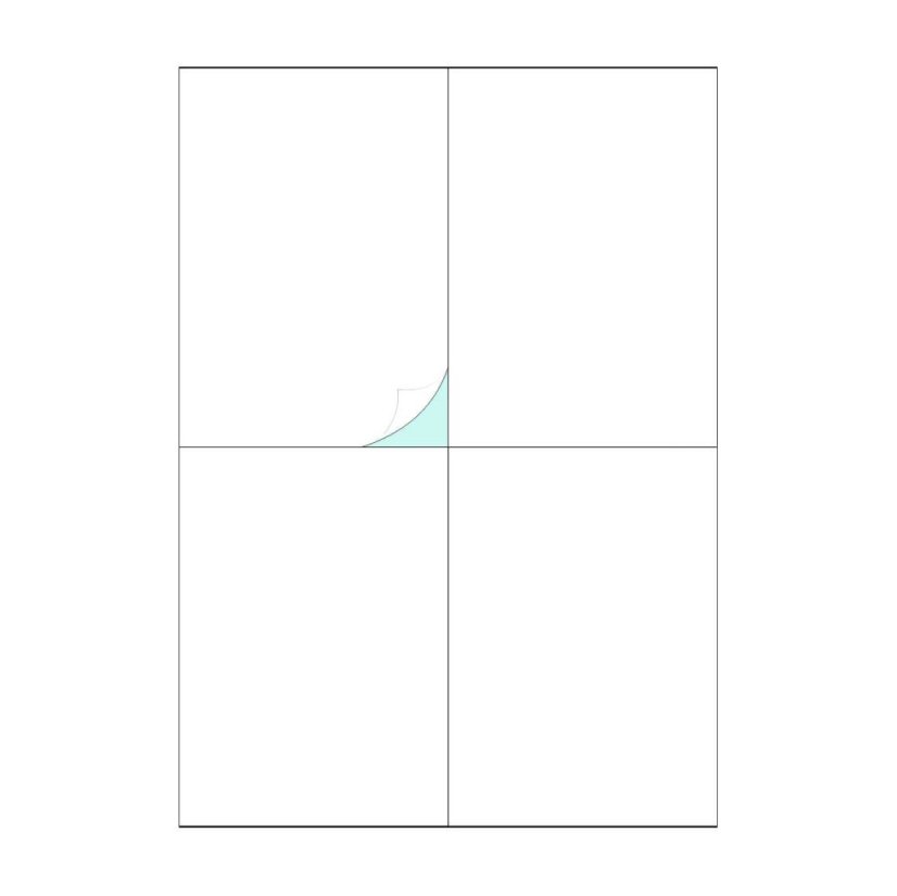 Etikety 105 x 148 mm bílé matné 4ks/A4 (100 listů)