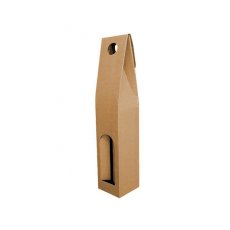 Krabice na víno, HNĚDÁ, 1 láhev, 300x80x80mm, bal. 10 ks
