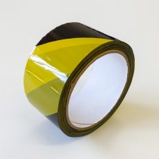 CleverPack Výstražná lepicí páska PP ŽLUTO-ČERNÁ levá 50mm x 66m