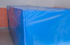 Pevné 3D tvarované igelitové vrece na prekrytie rozmerných predmetov MODRÝ - veľkosť XL