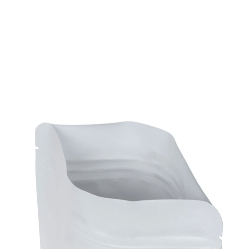 Sáčky Doypack, 250ml, KRAFT/PET/CPP BÍLÉ s okénkem, ZAOBLENÉ ROHY, 100 ks / bal