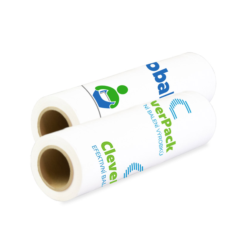 Ruční stretch fólie s vlastním potiskem BÍLÁ 2,1kg - 23my / 500mm