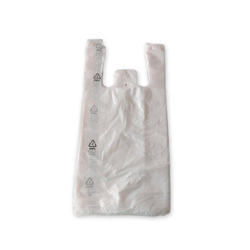 Mikrotenová taška trhací BÍLÁ - 4 kg - 25 x 45 cm - blok 100 ks