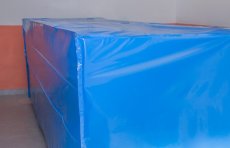 Pevné 3D tvarované igelitové vrece na prekrytie rozmerných predmetov MODRÝ - veľkosť XL