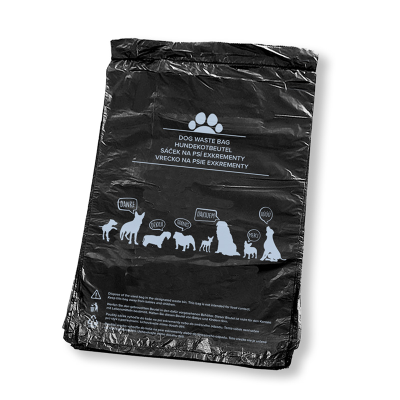 Vrecká na psie exkrementy čierne 20 x 28 cm - blok 50 ks