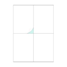 Etikety 105 × 148 mm biele matné 4 ks/A4 (100 listov)