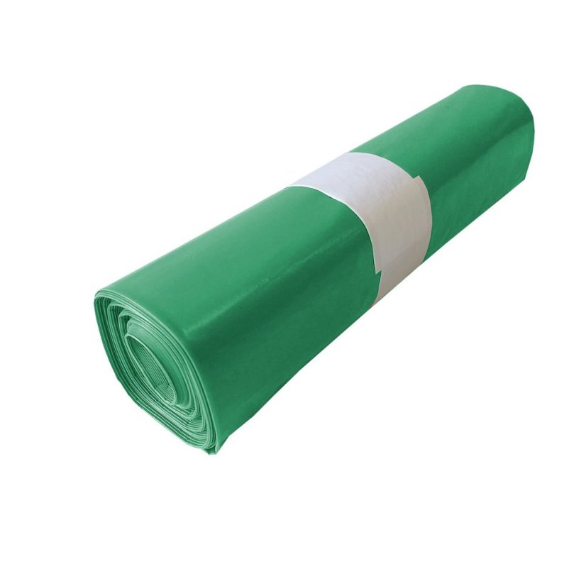 Igelitové pytle LDPE 120L SILNÉ ZELENÉ / 80my - role 15 ks