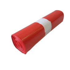 Igelitové vrecia LDPE 120L SILNÉ 80my ČERVENÉ - rolka 15 ks