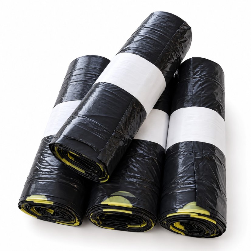 Sáčky do koše zatahovací  30L  černé - 50 x 60 cm - role 30 ks