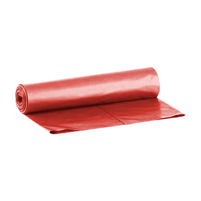 Igelitové pytle LDPE 120L ČERVENÉ / 40my - role 25 ks